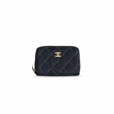 CHANEL DENIM CLASSIC ZIPPED COIN PURSE AP0216 (11*7.5cm)